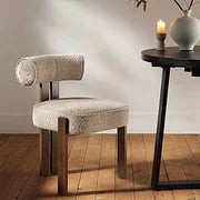 Luxurious Dining Upgrade 💎 Ophelia Chair in Ecru and Taupe Boucle