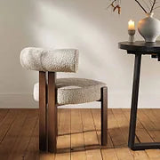 Luxurious Dining Upgrade 💎 Ophelia Chair in Ecru and Taupe Boucle