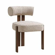 Luxurious Dining Upgrade 💎 Ophelia Chair in Ecru and Taupe Boucle