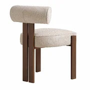 Luxurious Dining Upgrade 💎 Ophelia Chair in Ecru and Taupe Boucle